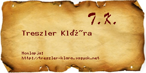 Treszler Klára névjegykártya