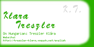klara treszler business card
